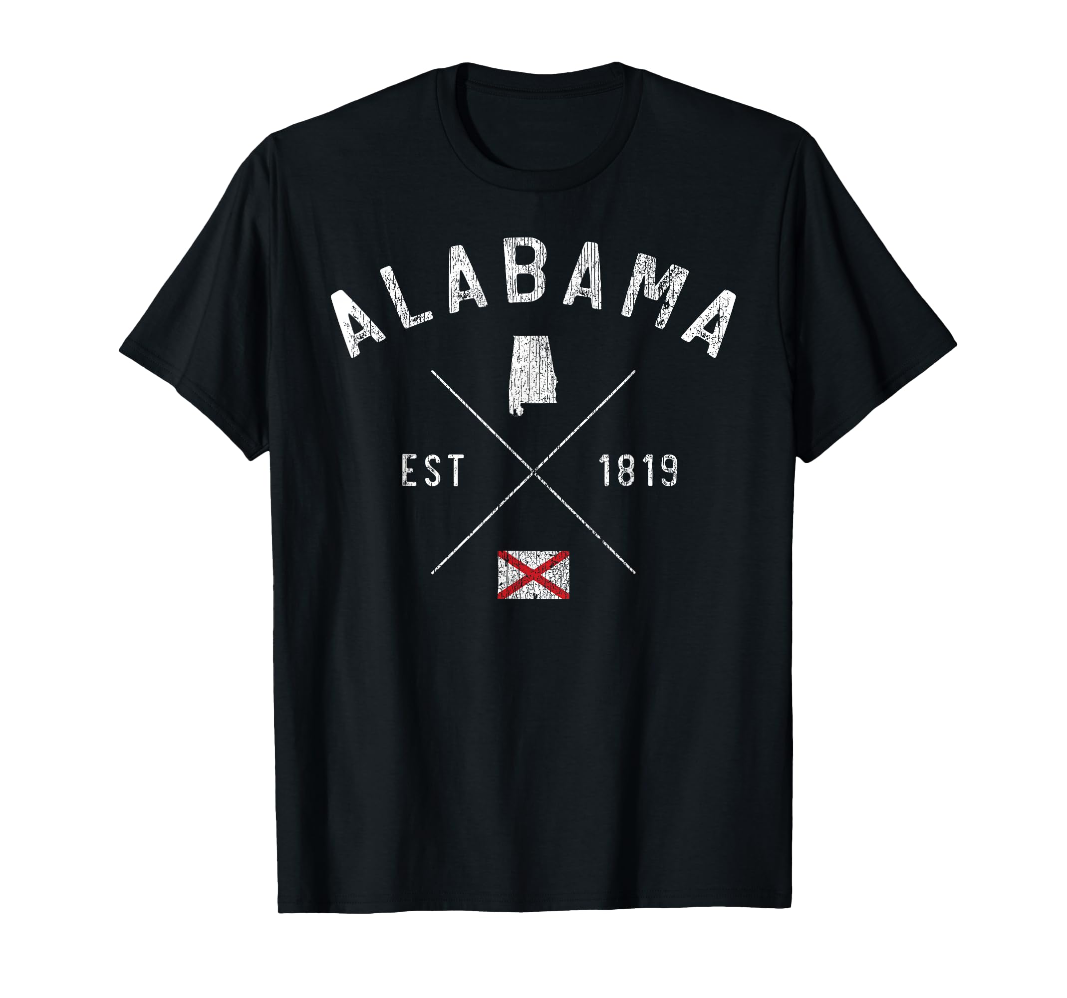 Alabama State Flag And Year T-Shirt - Casual Everyday Wear Unisex - T-Shirt, Sweatshirt, Hoodie