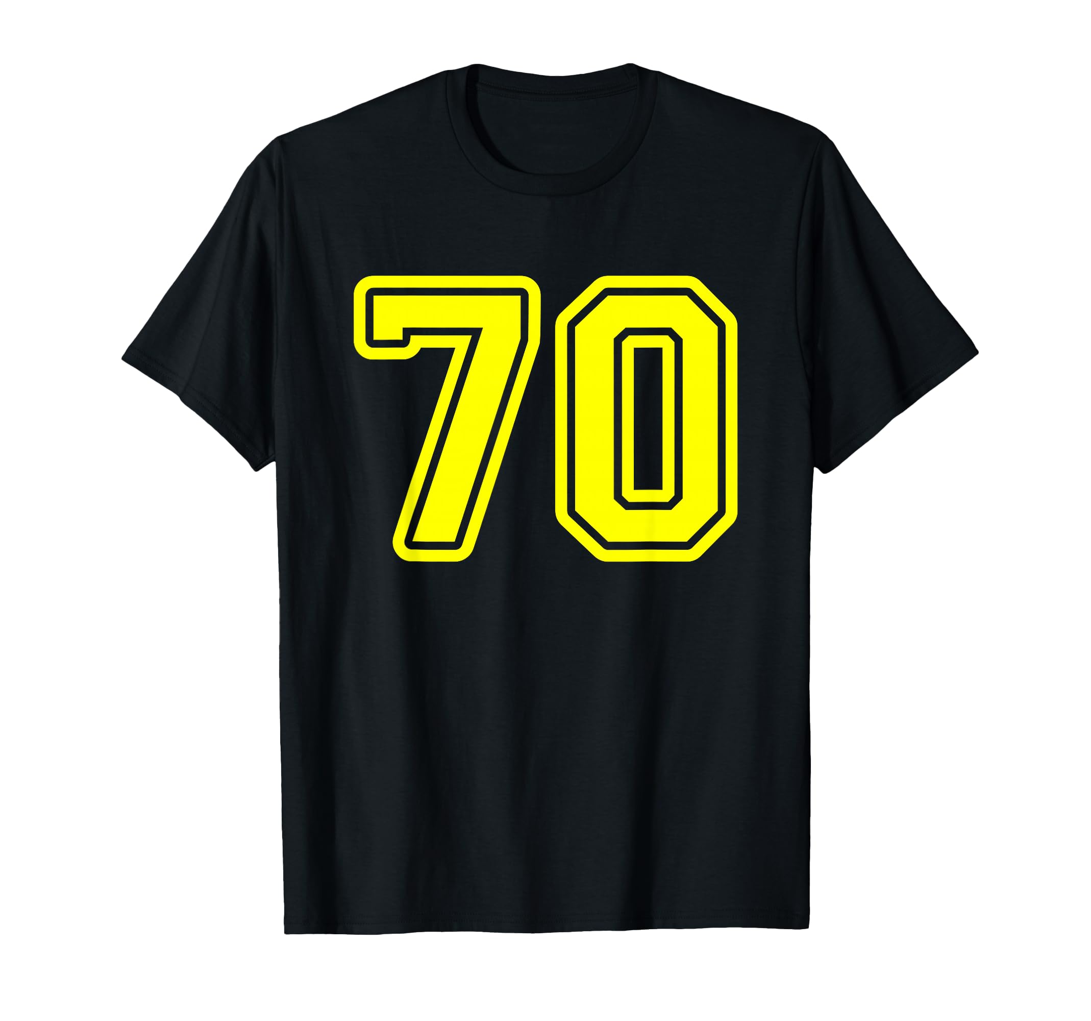 Yellow Sport Team Number 70 T-Shirt - Casual Everyday Wear Unisex - T-Shirt, Sweatshirt, Hoodie