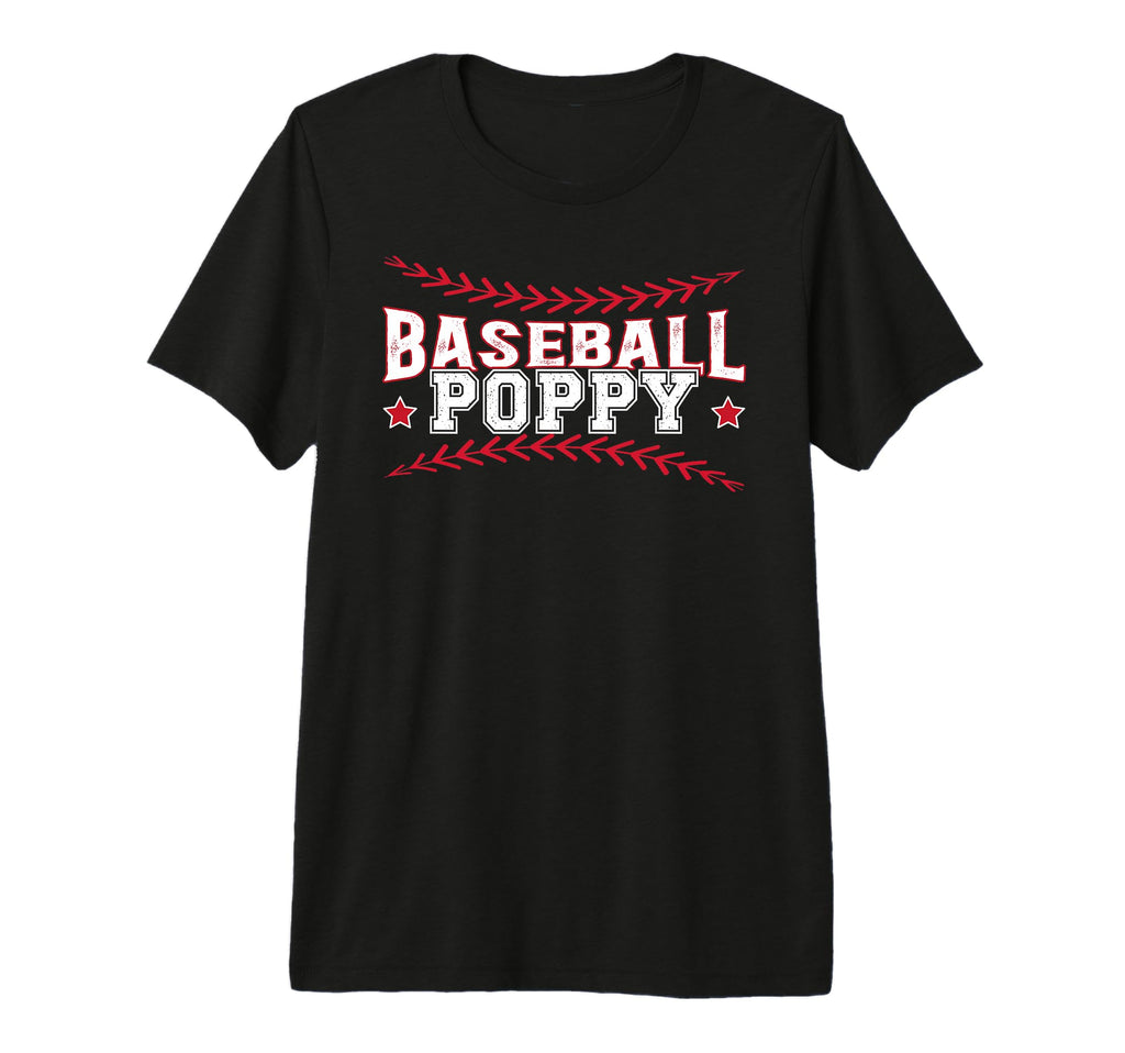 Mens Baseball Poppy Proud Grandpa Poppy T-Shirt - Aesthetic Graphic Unisex - T-Shirt, Sweatshirt, Hoodie