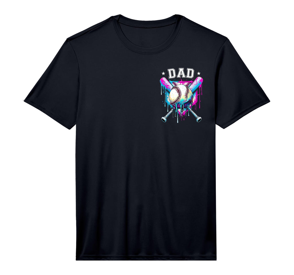 Mens Baseball Ice Cream Drip Dad And Mom T-Shirt - Graphic Print Men Women - T-Shirt, Sweatshirt, Hoodie