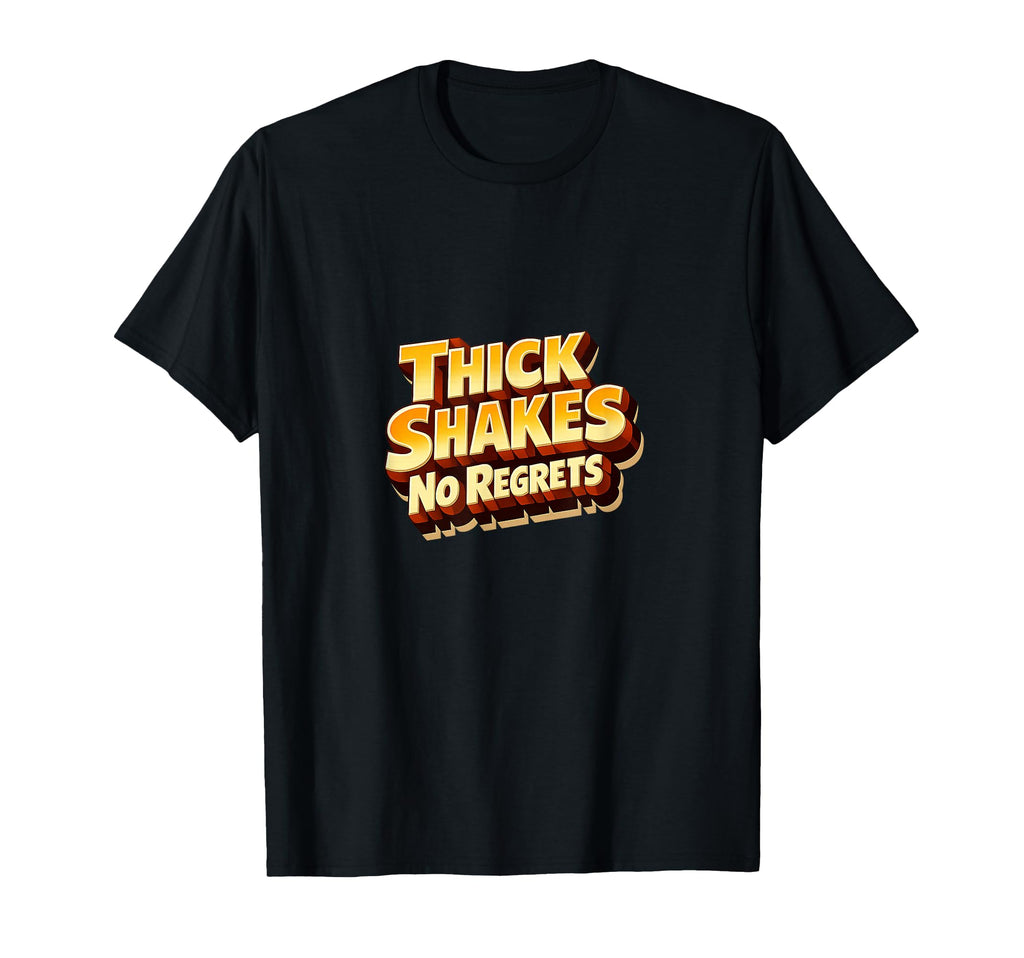 Milkshake Lover Diner Typography T-Shirt - Graphic Print for Adults - T-Shirt, Sweatshirt, Hoodie