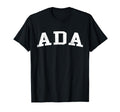 Ada Ok Distressed White Varsity T-Shirt - Aesthetic Graphic Unisex - T-Shirt, Sweatshirt, Hoodie
