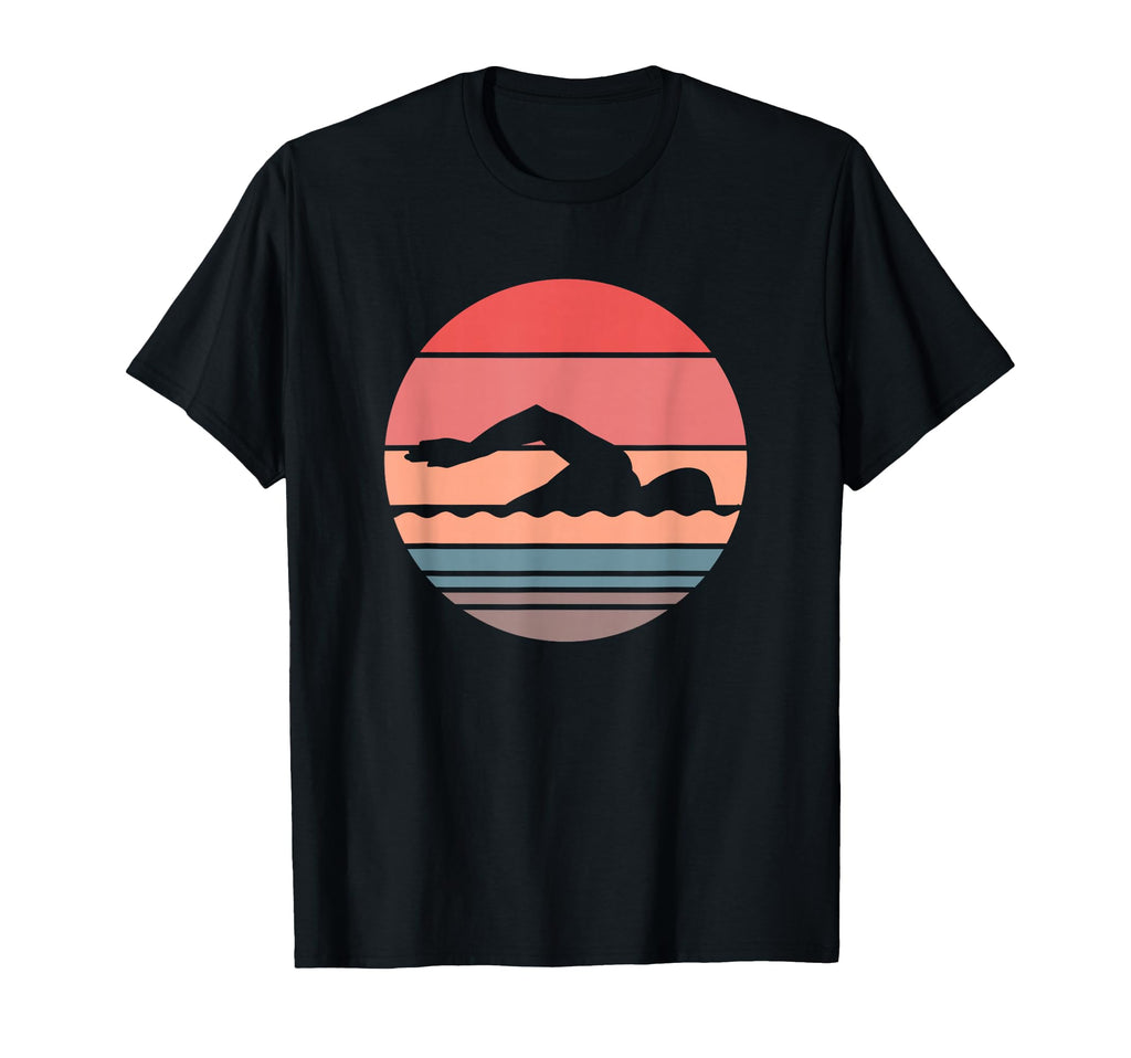 Swimming Sunset Swimmer T-Shirt - Unique Graphic for Adults - T-Shirt, Sweatshirt, Hoodie