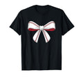 Baseball Bow Baseball Mom Mama T-Shirt - Custom Art Print for Adults - T-Shirt, Sweatshirt, Hoodie