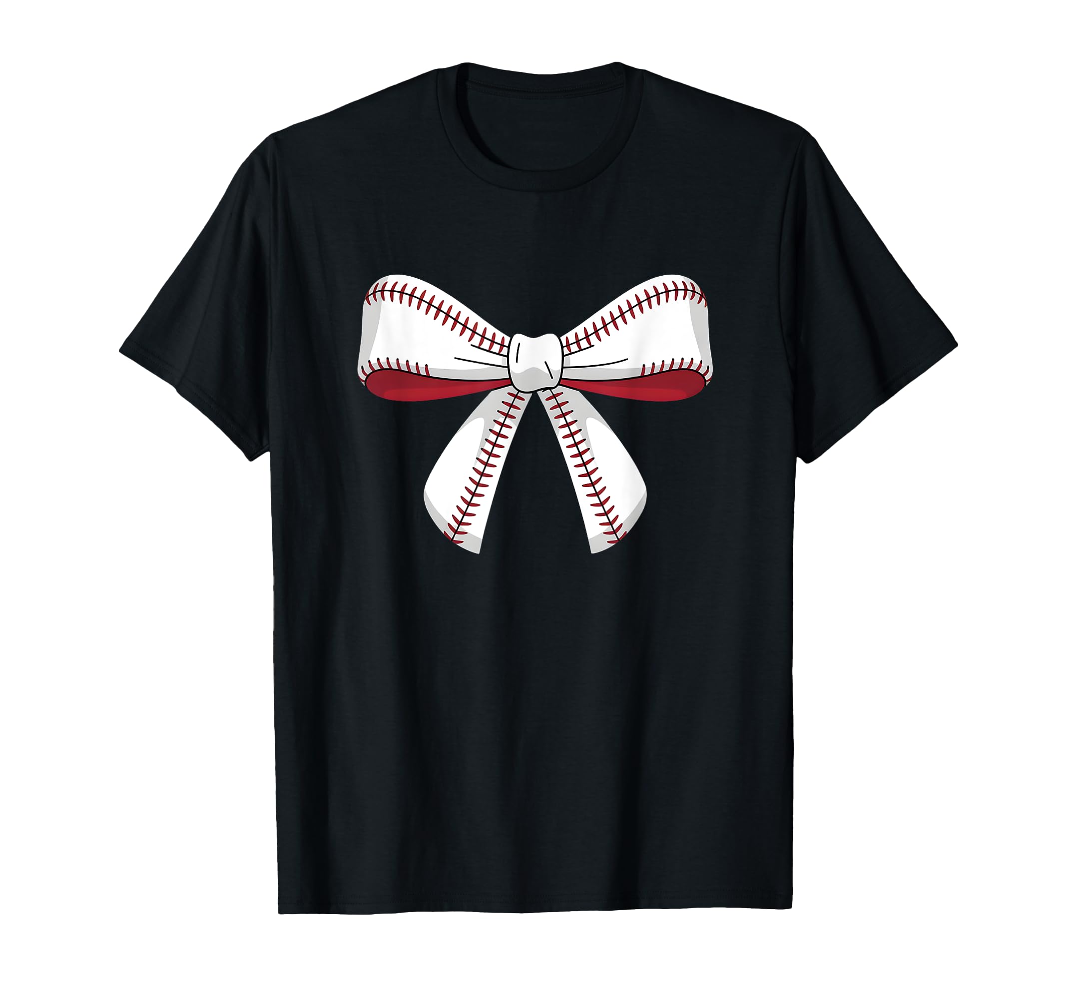 Baseball Bow Baseball Mom Mama T-Shirt - Custom Art Print for Adults - T-Shirt, Sweatshirt, Hoodie
