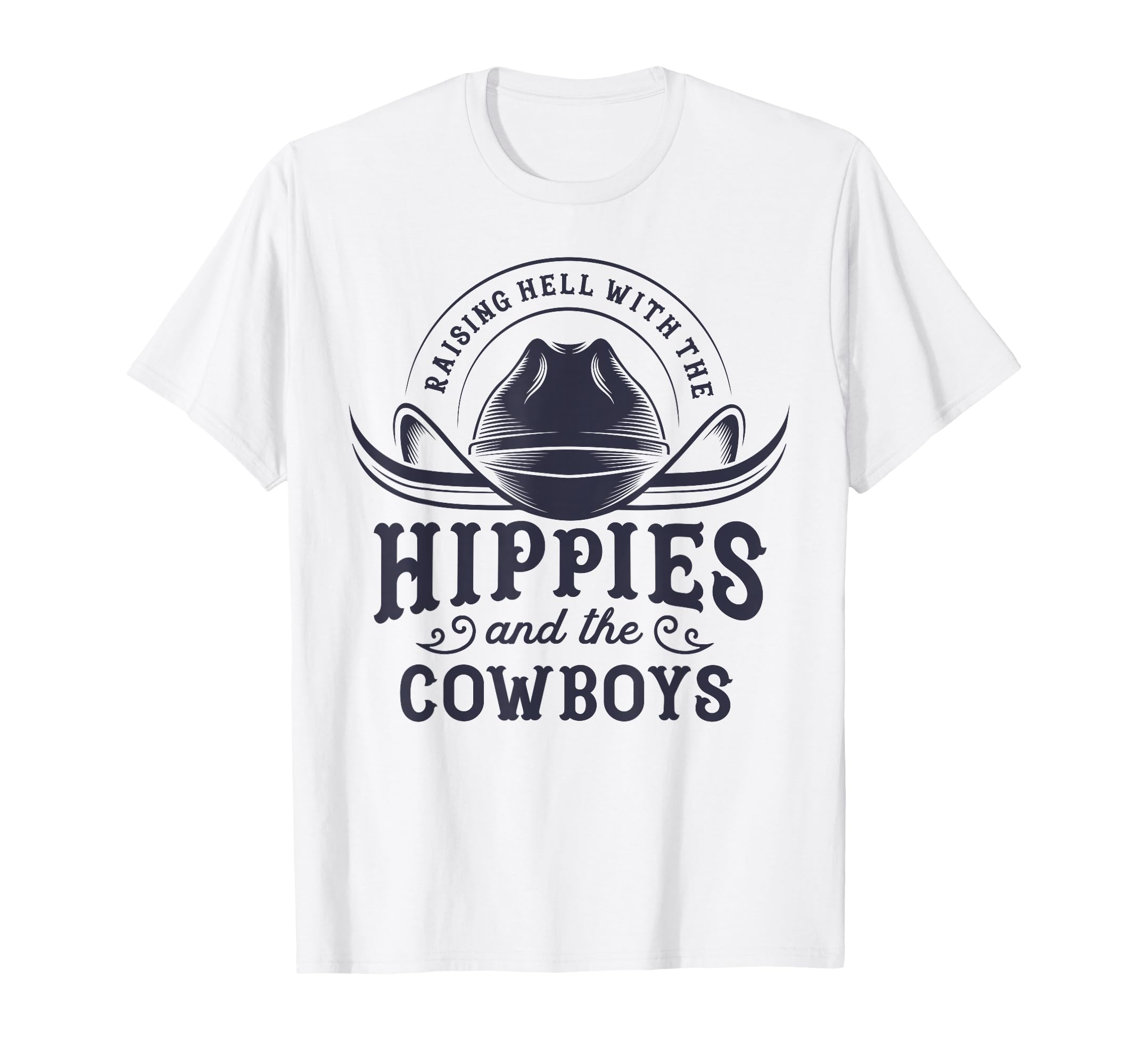 Hippies And Cowboys Cowgirls 70S T-Shirt - Custom Art Print for Adults - T-Shirt, Sweatshirt, Hoodie