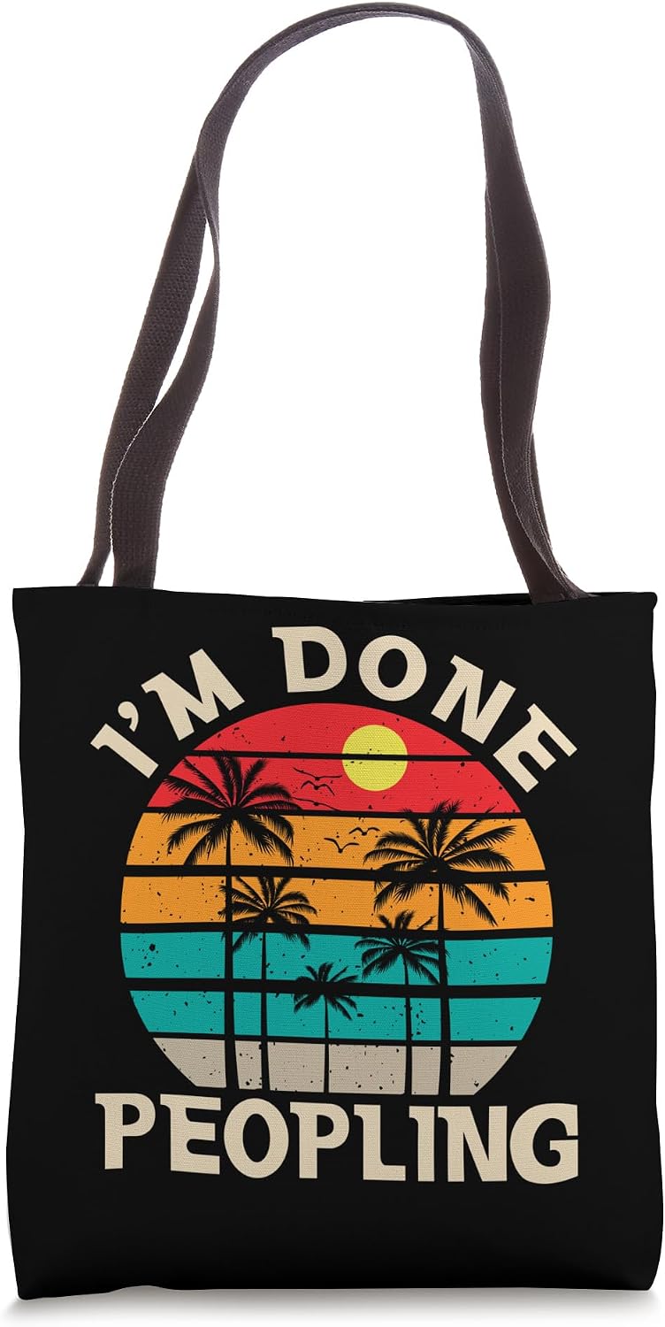 Retro I'm Done Peopling Gift - Adult & Kids T-Shirts, Sweatshirts & Hoodies apparel design preview 1
