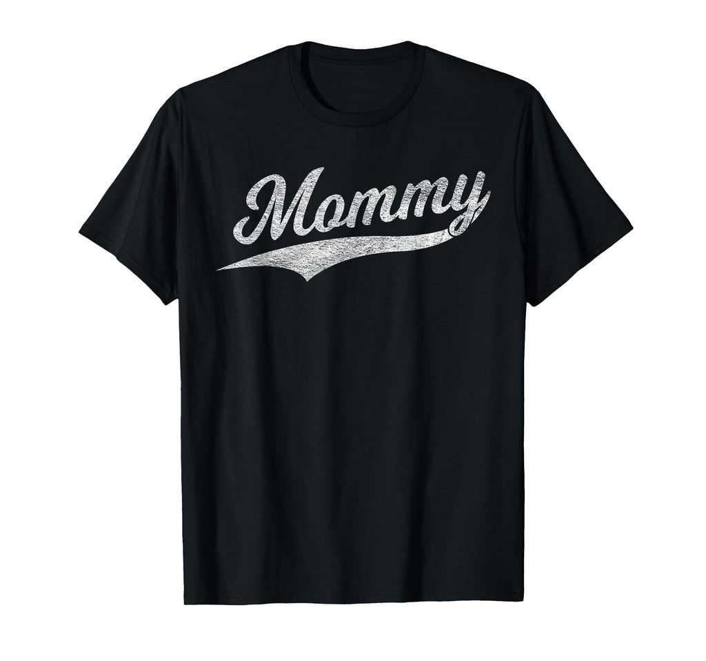 Mommy Baseball Script Cursive Jersey T-Shirt - Minimalist Print Men Women - T-Shirt, Sweatshirt, Hoodie