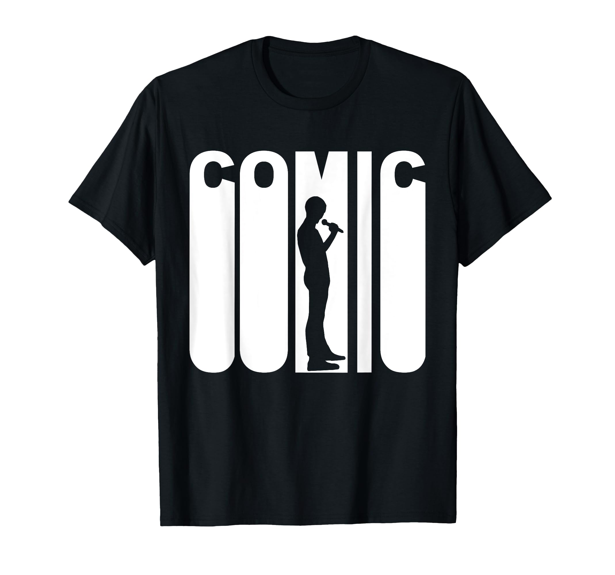 1970S Comic Silhouette Stand Up Comedian T-Shirt - Aesthetic Graphic Unisex - T-Shirt, Sweatshirt, Hoodie