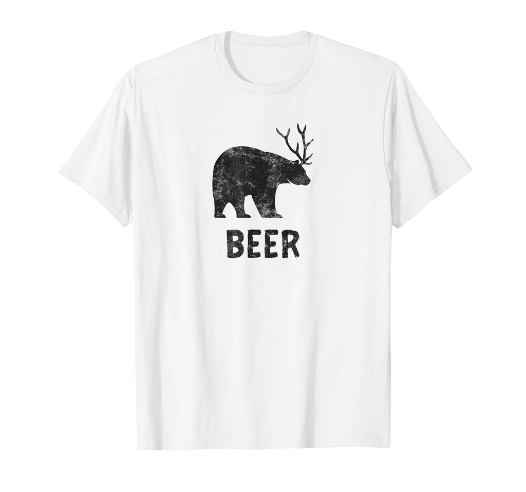 Beer Bear And Deer Hunting Hiking T-Shirt - Custom Art Print Unisex - T-Shirt, Sweatshirt, Hoodie