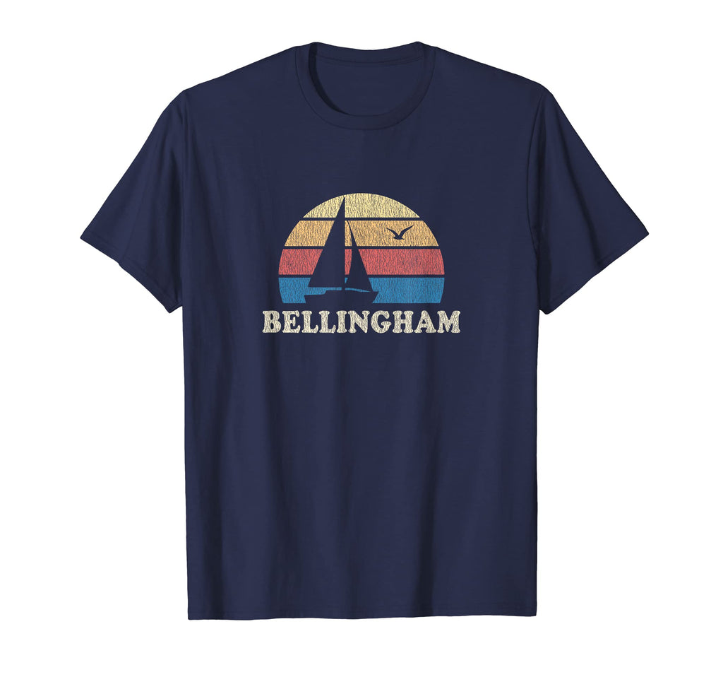 Bellingham Wa Sailboat 70S Throwback T-Shirt - Aesthetic Graphic Men Women - T-Shirt, Sweatshirt, Hoodie