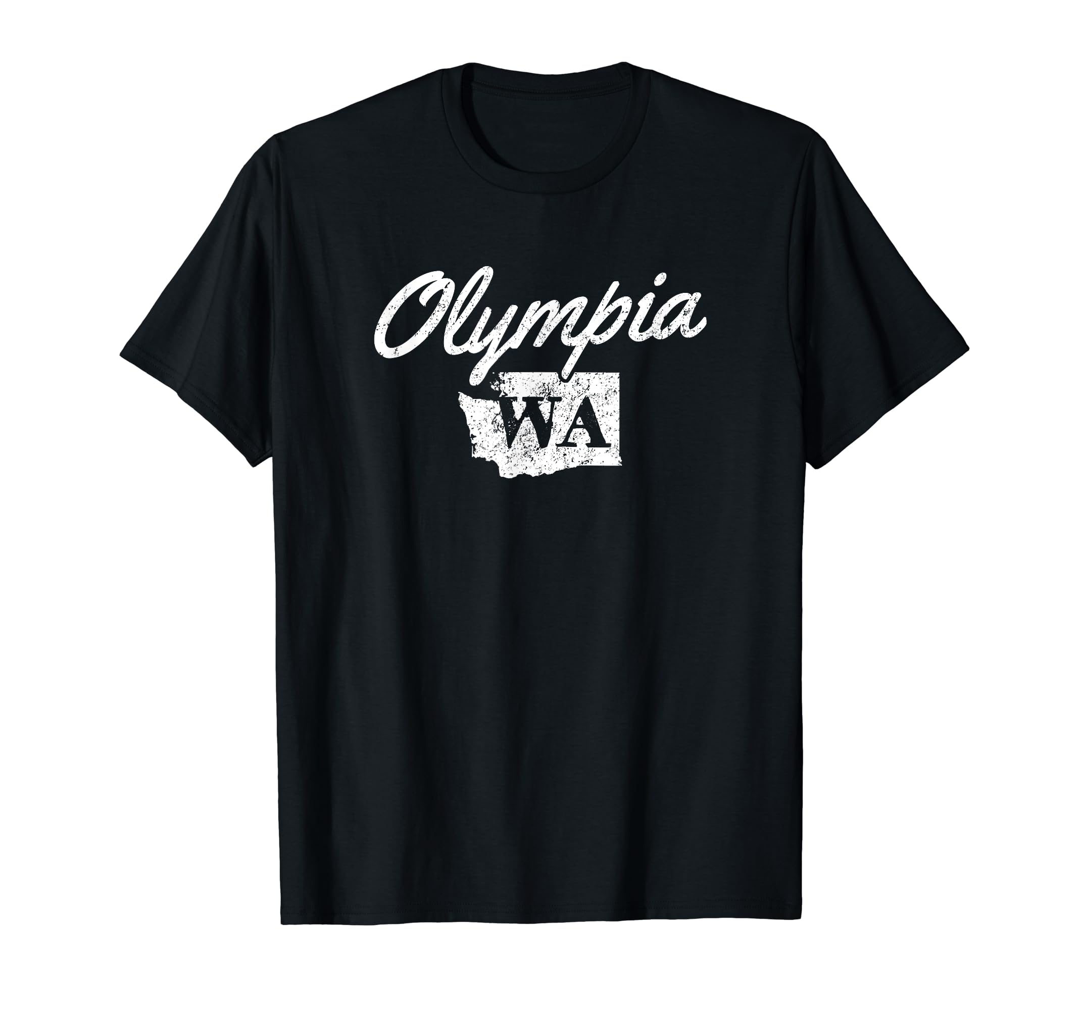 Olympia Washington Distressed T-Shirt - Minimalist Print Unisex - T-Shirt, Sweatshirt, Hoodie