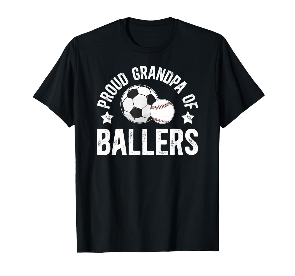 Proud Grandpa Ballers Baseball T-Shirt - Custom Art Print for Adults - T-Shirt, Sweatshirt, Hoodie