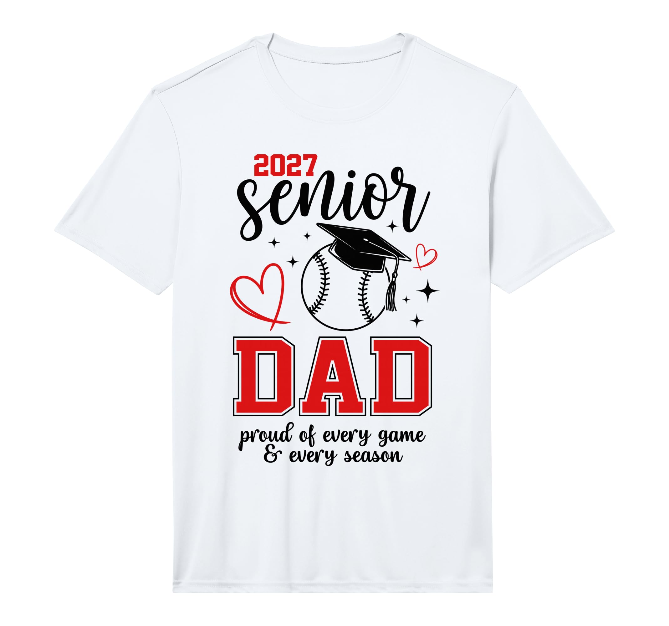 2027 Senior Baseball Dad Proud Family T-Shirt - Novelty Apparel for Adults - T-Shirt, Sweatshirt, Hoodie