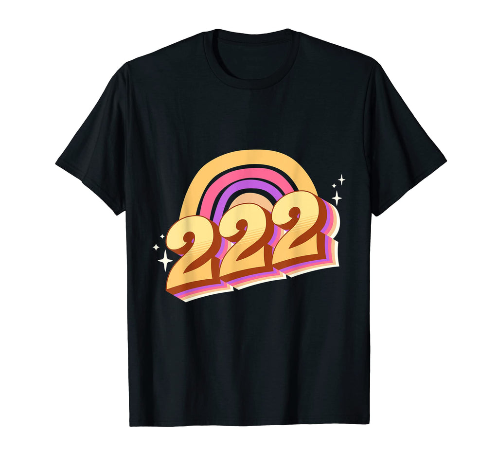 Angel Number 222 Rainbow T-Shirt - Minimalist Print Men Women - T-Shirt, Sweatshirt, Hoodie