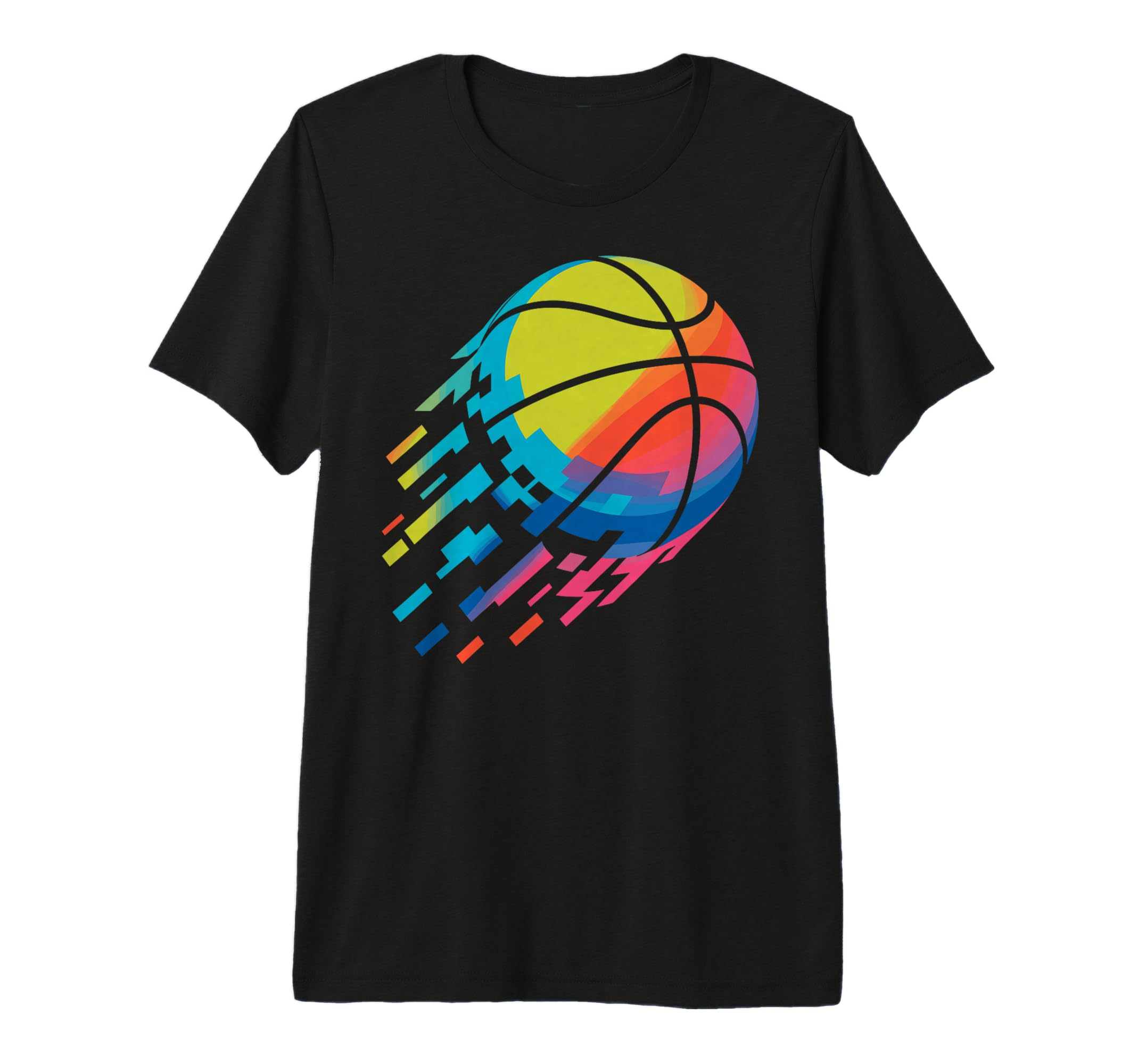 Colorful Basketball Ball Basketball T-Shirt - Minimalist Print for Adults - T-Shirt, Sweatshirt, Hoodie