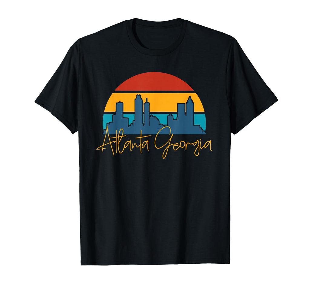 Atlanta Georgia Cityscape Sunset T-Shirt - Novelty Apparel Men Women - T-Shirt, Sweatshirt, Hoodie