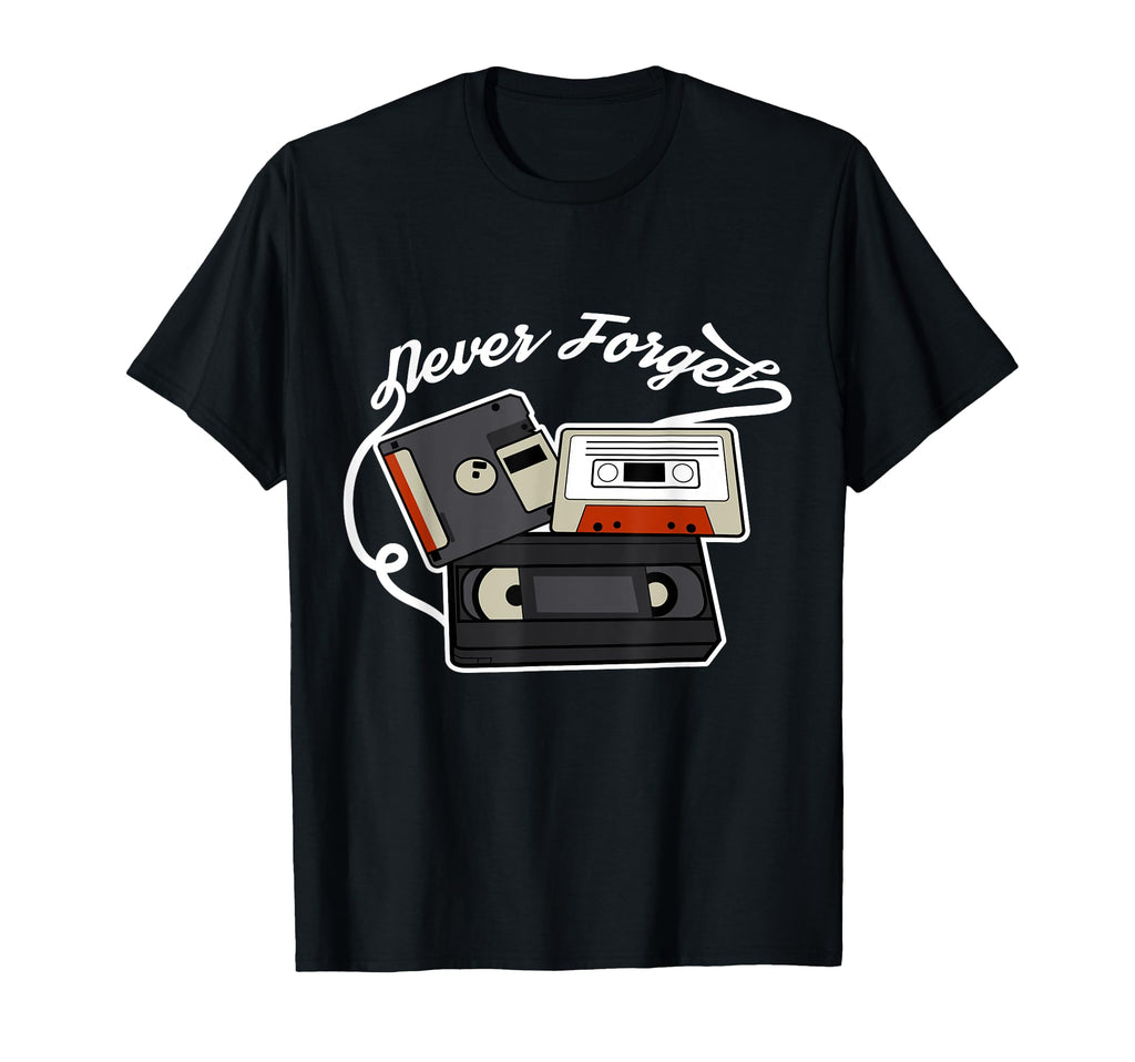 Never Forget Vhs Floppy Disc And T-Shirt - Aesthetic Graphic for Adults - T-Shirt, Sweatshirt, Hoodie