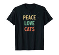 Peace Love Cats T-Shirt - Fun Novelty Design Unisex - T-Shirt, Sweatshirt, Hoodie