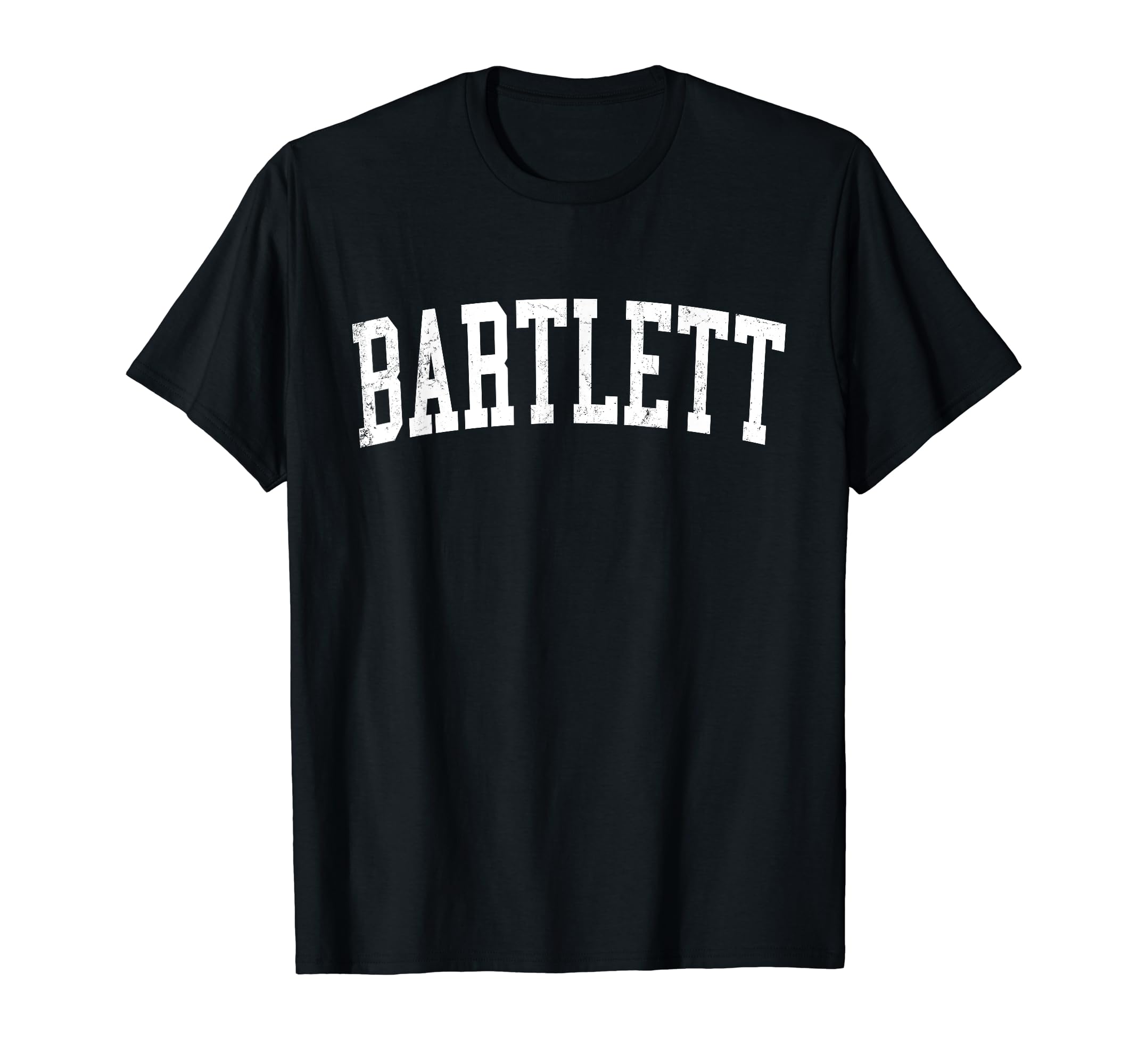 Bartlett Il Distressed White Varsity T-Shirt - Graphic Print for Adults - T-Shirt, Sweatshirt, Hoodie