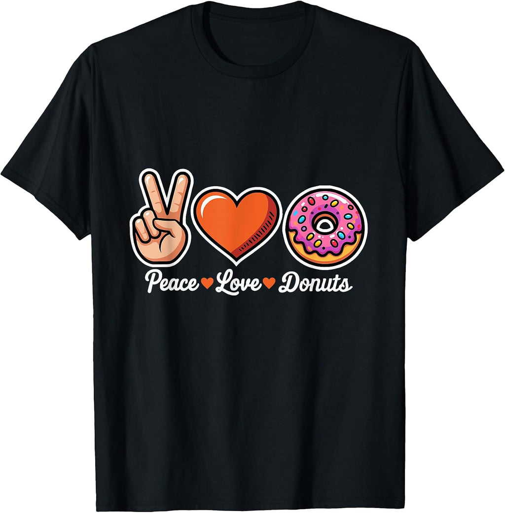 Peace Love Donuts Fan Gift Idea - Adult & Kids T-Shirts, Sweatshirts & Hoodies apparel design preview 1