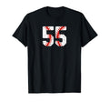Baseball Player Jersey Number 55 Sweatshirt - Aesthetic Graphic for Adults - T-Shirt, Sweatshirt, Hoodie