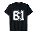 Number 61 Varsity Sports Team Jersey T-Shirt - Novelty Apparel for Adults - T-Shirt, Sweatshirt, Hoodie