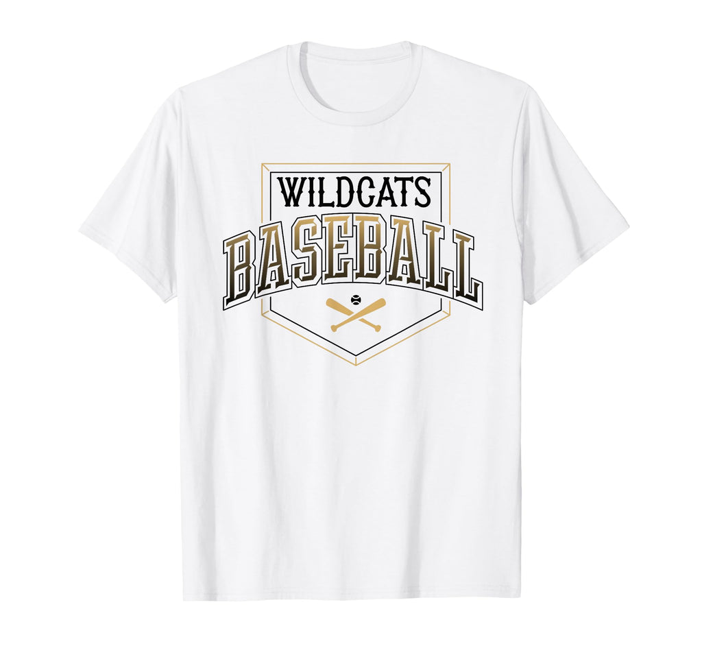 Wildcats Baseball Mom Team Game Day Gold T-Shirt - Graphic Print Unisex - T-Shirt, Sweatshirt, Hoodie