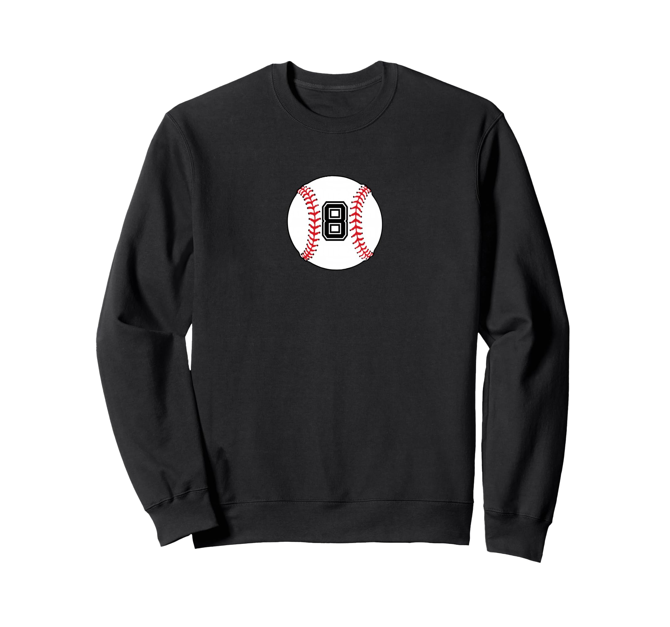 Baseball Number 8 Sweatshirt - Casual Everyday Wear Unisex - T-Shirt, Sweatshirt, Hoodie