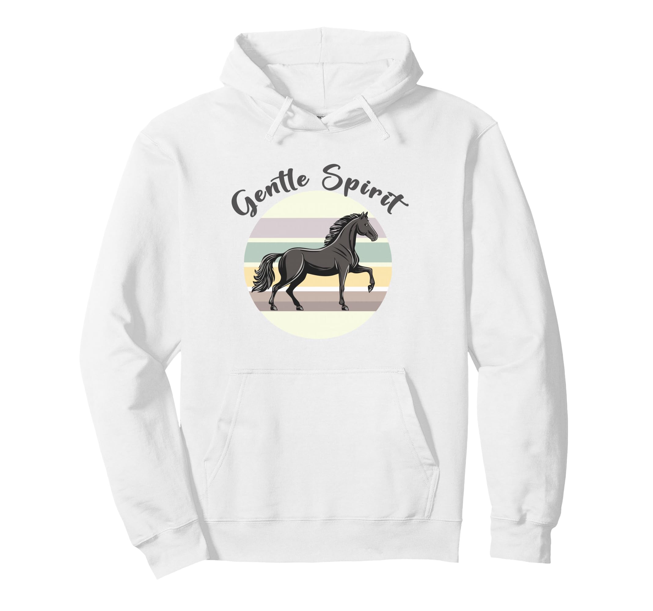 Gentle Spirit Minimalist Equestrian Hoodie - Trendy Graphic for Adults - T-Shirt, Sweatshirt, Hoodie