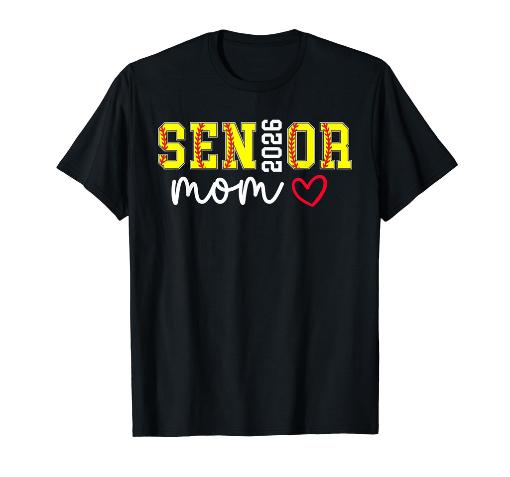 Softball Senior Mom 2026 Softball T-Shirt - Graphic Print for Adults - T-Shirt, Sweatshirt, Hoodie