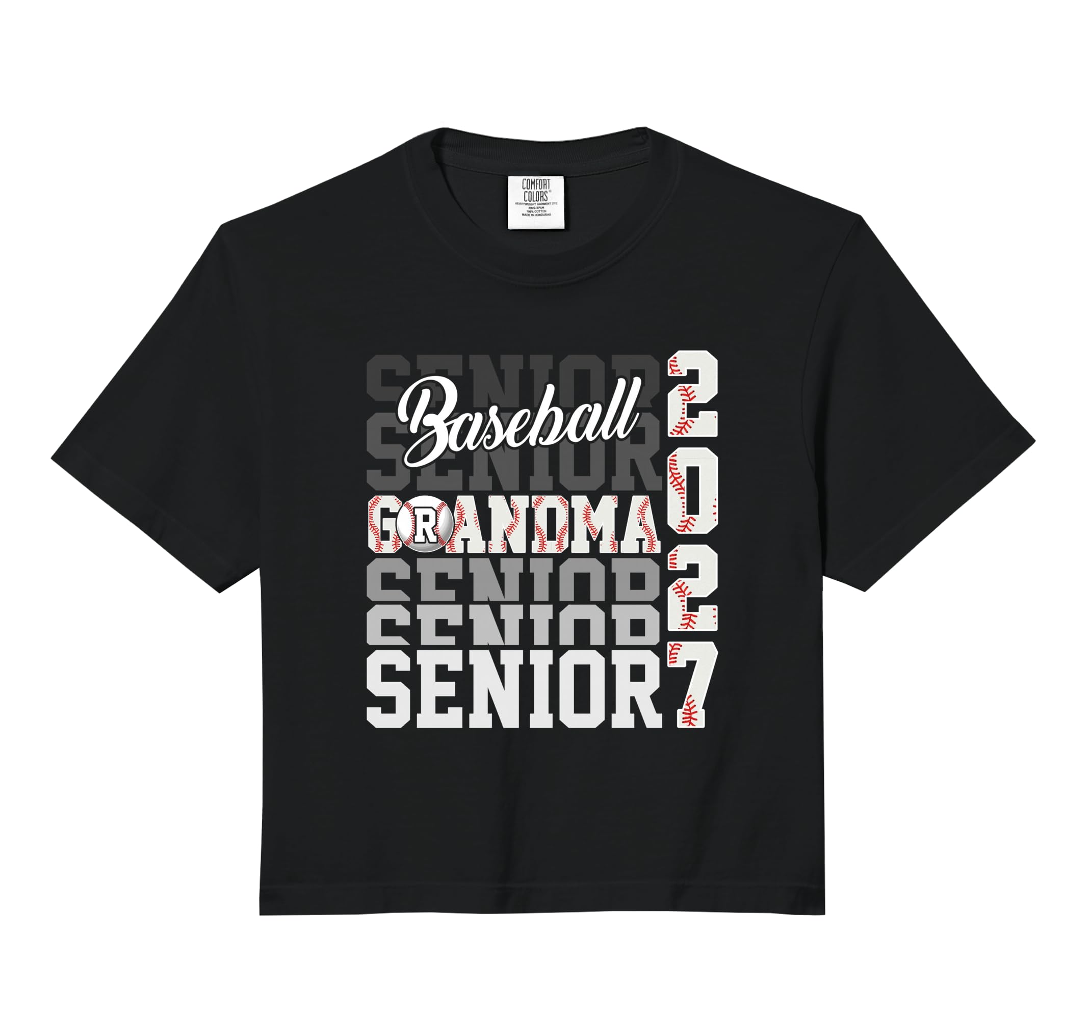 Senior 2027 Baseball Grandma Proud T-Shirt - Casual Everyday Wear Unisex - T-Shirt, Sweatshirt, Hoodie