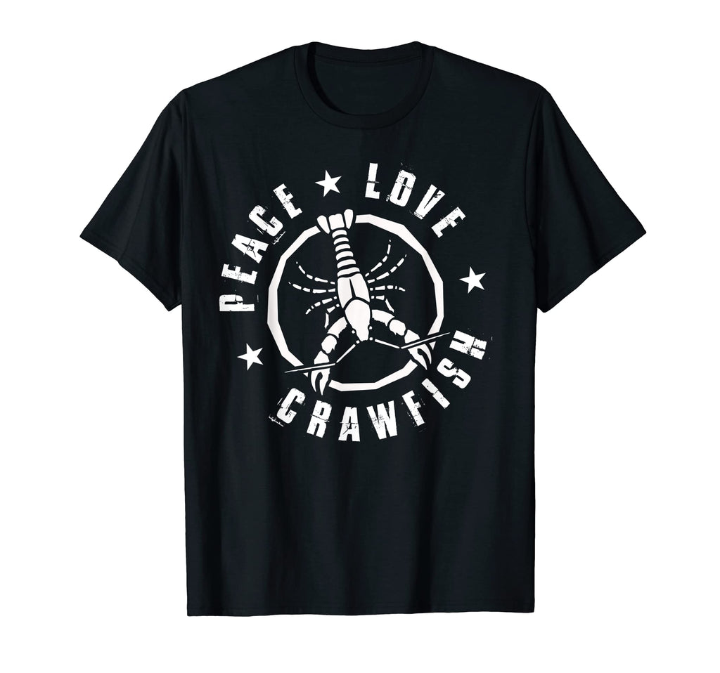 Funny Crawfish Boil Lover Peace Love T-Shirt - Graphic Print Men Women - T-Shirt, Sweatshirt, Hoodie