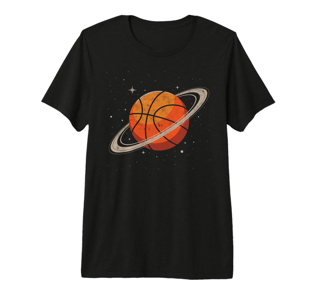Basketball Ball Saturn Rings Player T-Shirt - Casual Everyday Wear Unisex - T-Shirt, Sweatshirt, Hoodie