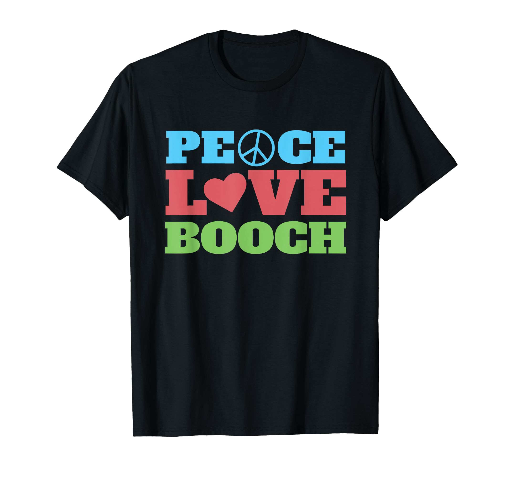 Kombucha Hippie Funny Peace Love Booch T-Shirt - Unique Graphic for Adults - T-Shirt, Sweatshirt, Hoodie