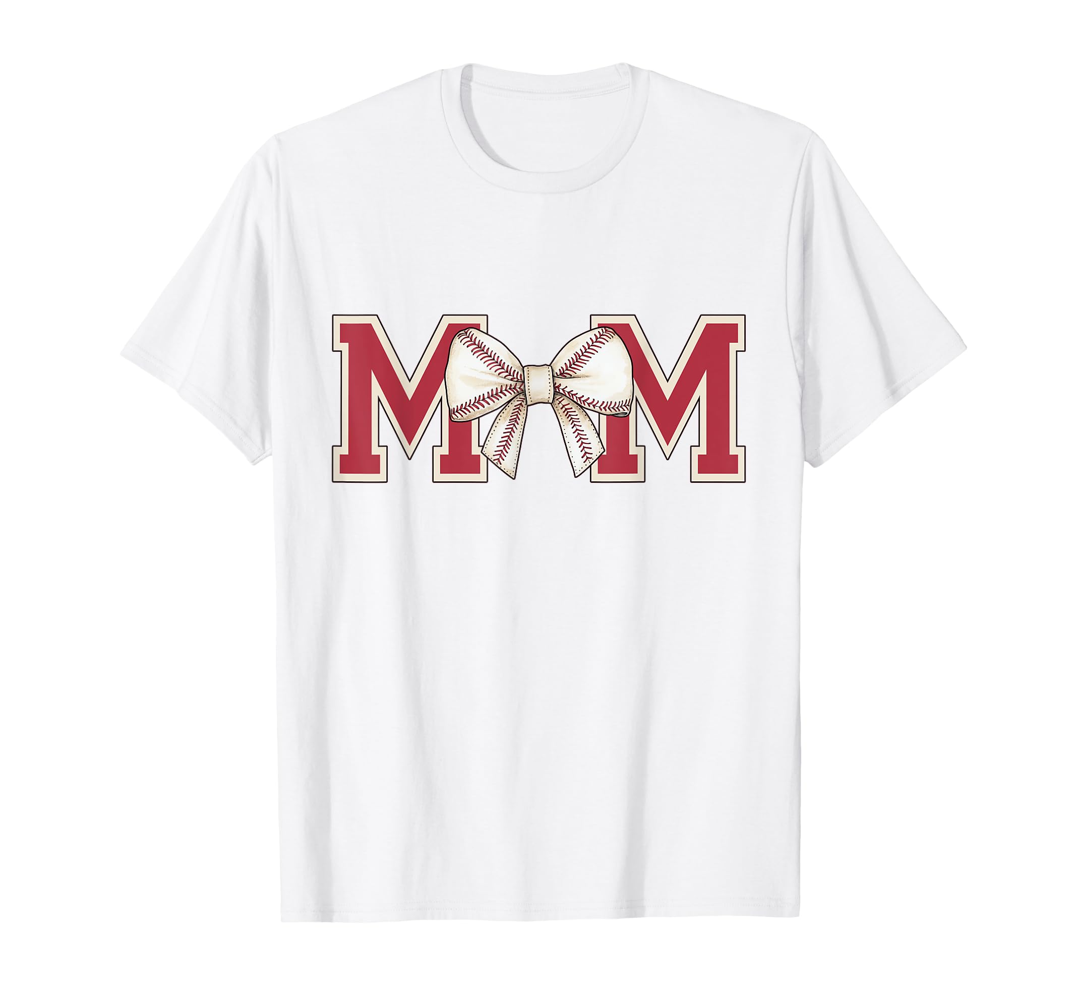 Baseball Softball Mom Matching Coquette Bow T-Shirt - Trendy Graphic Unisex - T-Shirt, Sweatshirt, Hoodie