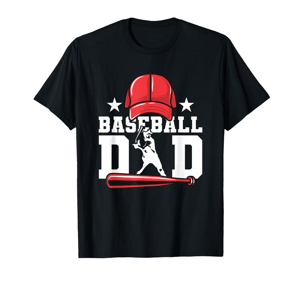 Baseball Baseball Dad Daddy Fathers T-Shirt - Minimalist Print Men Women - T-Shirt, Sweatshirt, Hoodie