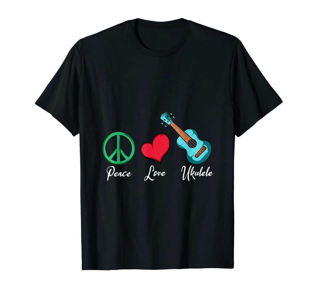 Peace Love Ukulele Artists T-Shirt - Streetwear Style for Adults - T-Shirt, Sweatshirt, Hoodie