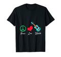Peace Love Ukulele Artists T-Shirt - Streetwear Style for Adults - T-Shirt, Sweatshirt, Hoodie