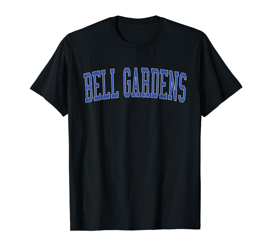 Bell Gardens Ca Distressed Blue Varsity T-Shirt - Fun Novelty Design Unisex - T-Shirt, Sweatshirt, Hoodie