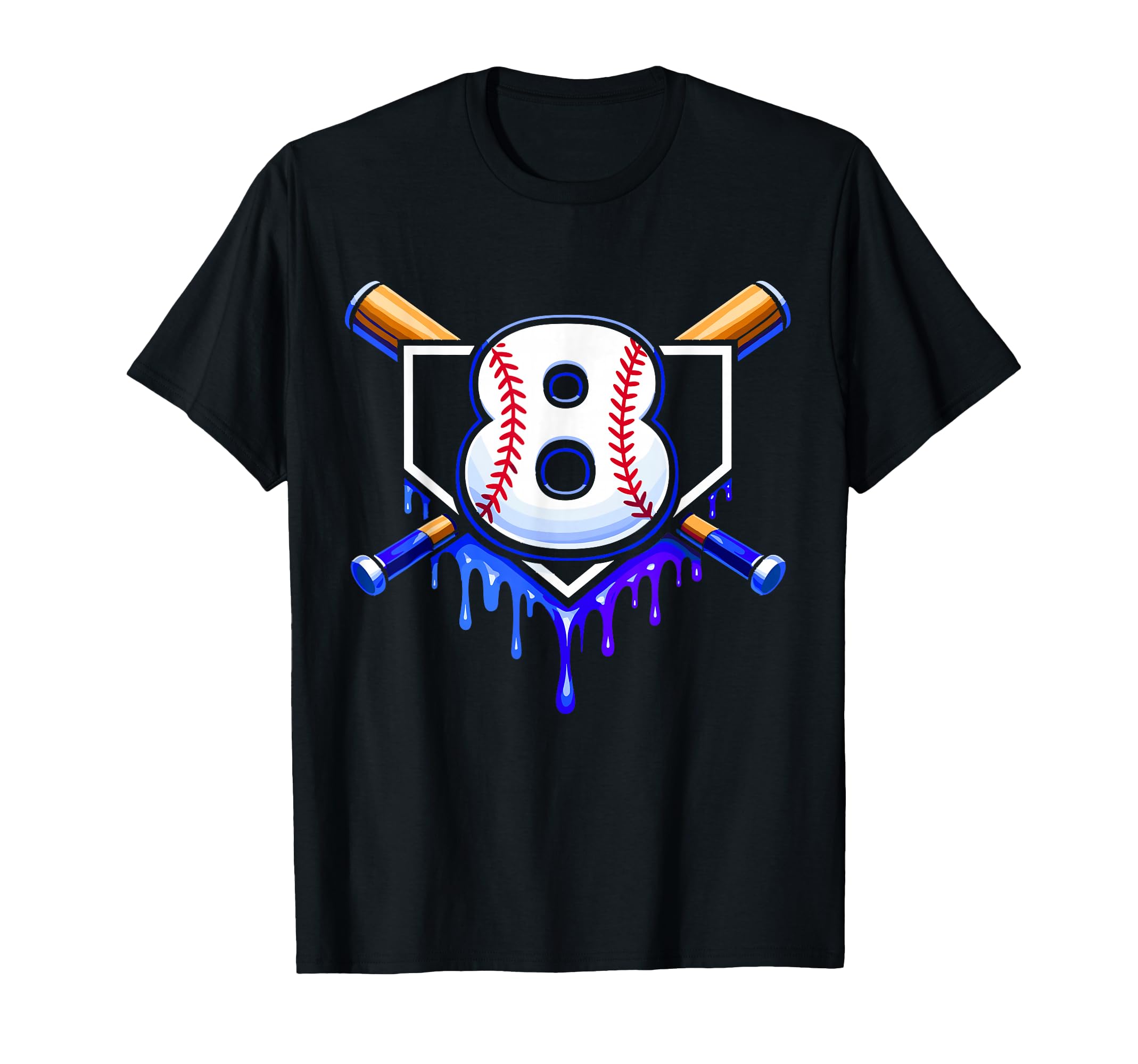 8Th Birthday Baseball 8 Years Ice T-Shirt - Unique Graphic for Adults - T-Shirt, Sweatshirt, Hoodie