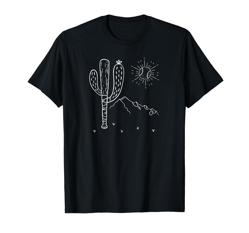 Cactus Baseball Bat Image Americas T-Shirt - Custom Art Print for Adults - T-Shirt, Sweatshirt, Hoodie