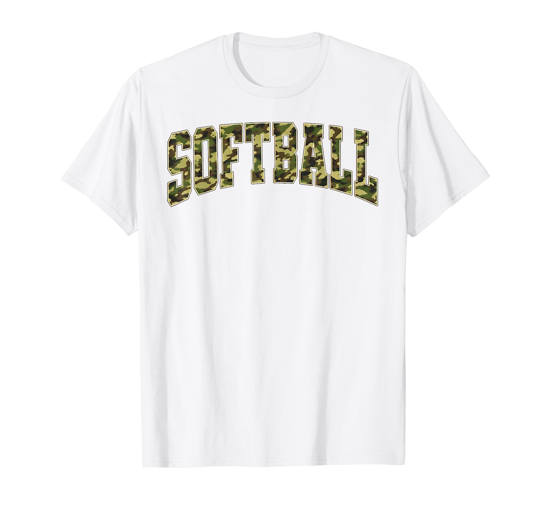 Camo Softball Softball Game Day T-Shirt - Custom Art Print Men Women - T-Shirt, Sweatshirt, Hoodie