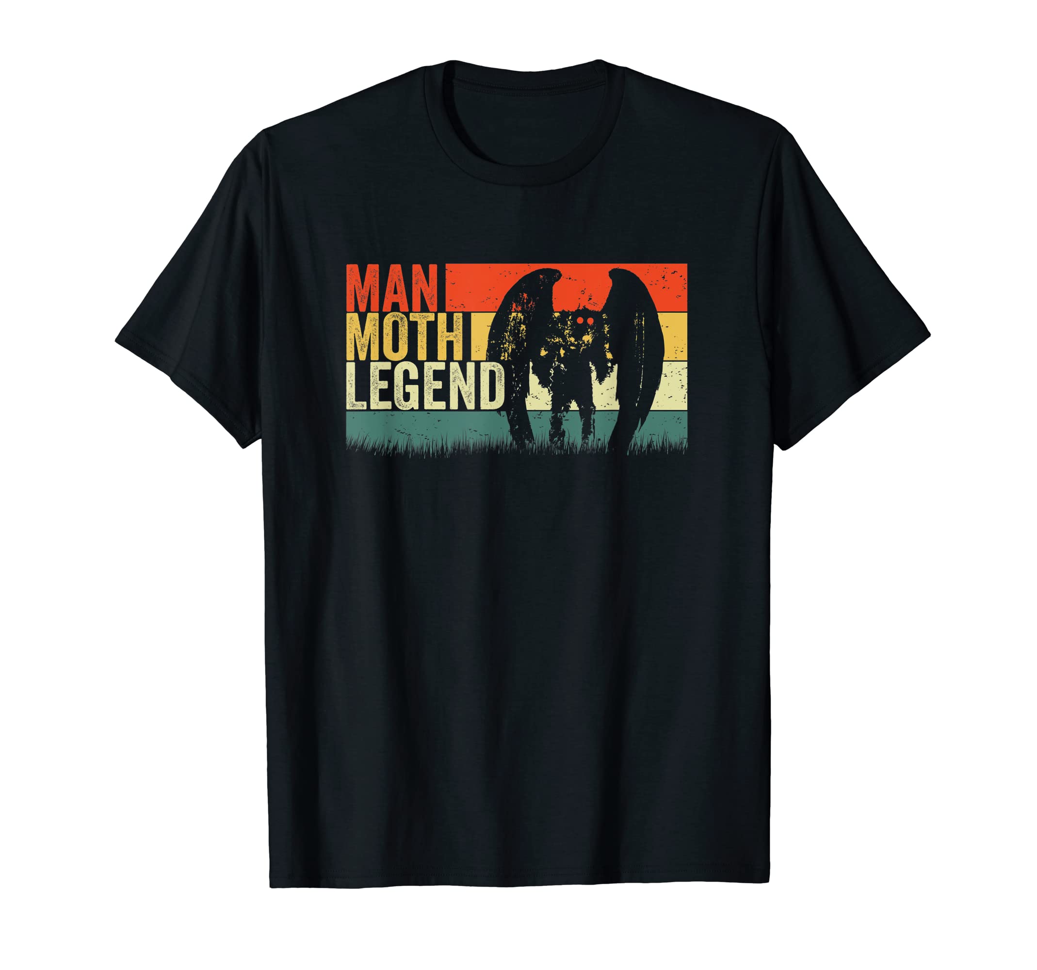 Mothman Moth Legend Stripes Cryptid T-Shirt - Streetwear Style Unisex - T-Shirt, Sweatshirt, Hoodie