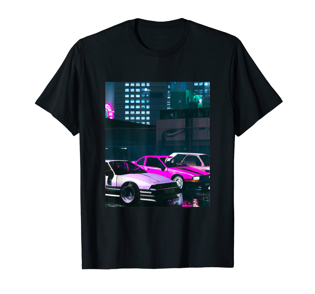 Vaporwave Car Synthwave City Vaporwave T-Shirt - Fun Novelty Design Unisex - T-Shirt, Sweatshirt, Hoodie