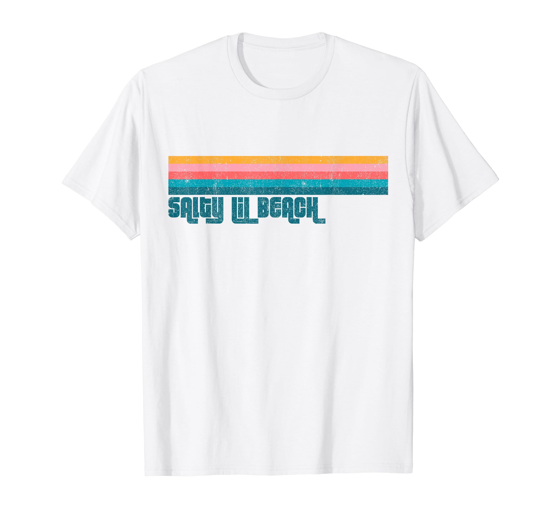 Salty Lil Beach Summer Stripe Womens T-Shirt - Streetwear Style for Adults - T-Shirt, Sweatshirt, Hoodie