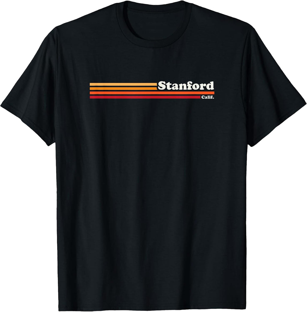 Retro 80's Stanford CA - Adult & Kids T-Shirts, Sweatshirts & Hoodies apparel design preview 1
