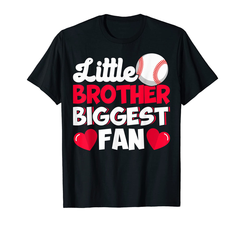 Softball Little Brother Biggest Fan T-Shirt - Minimalist Print for Adults - T-Shirt, Sweatshirt, Hoodie