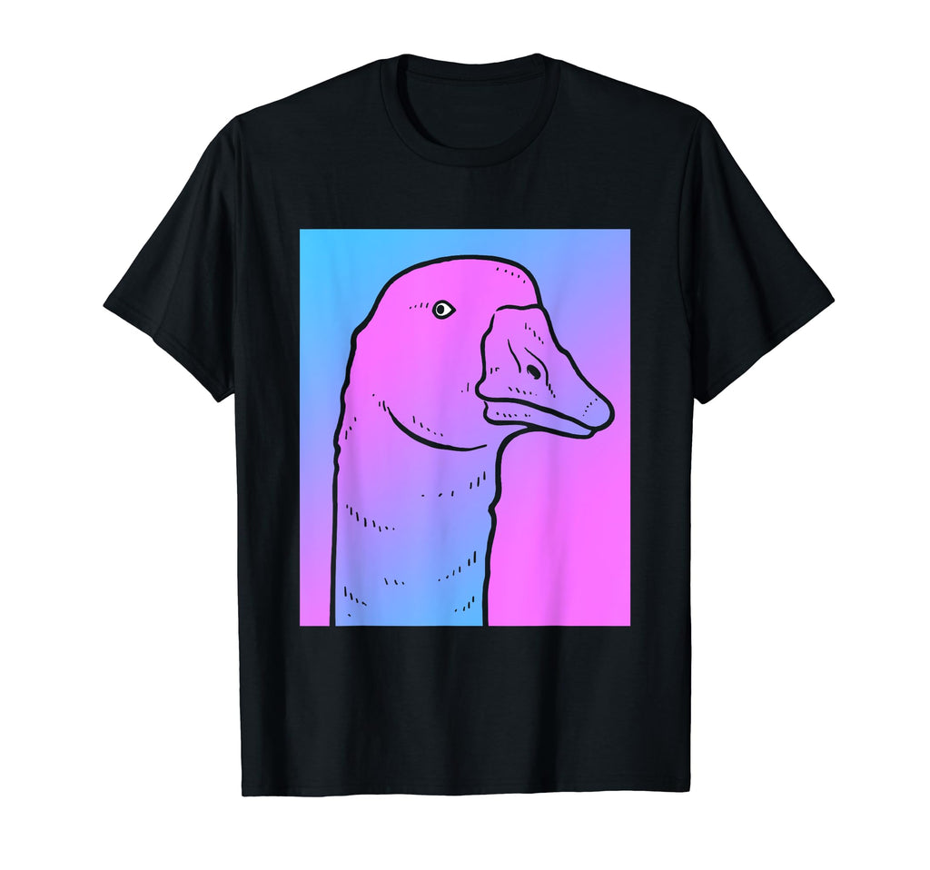 Vaporwave Goose Aesthetic Pastel Goth T-Shirt - Custom Art Print Unisex - T-Shirt, Sweatshirt, Hoodie