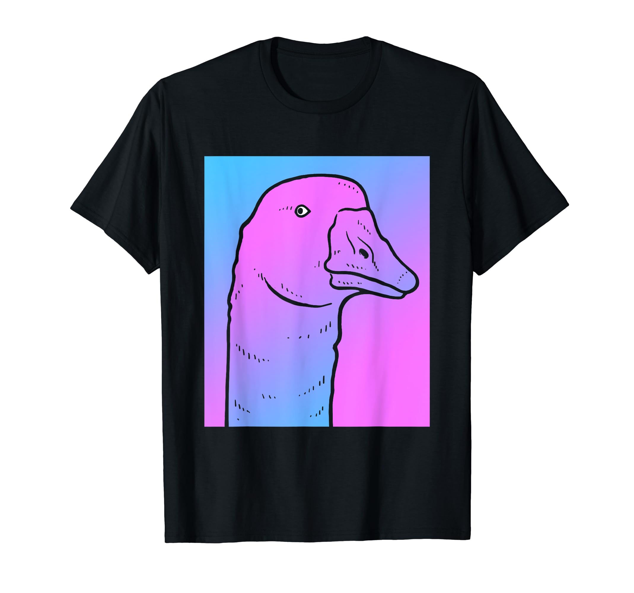 Vaporwave Goose Aesthetic Pastel Goth T-Shirt - Custom Art Print Unisex - T-Shirt, Sweatshirt, Hoodie